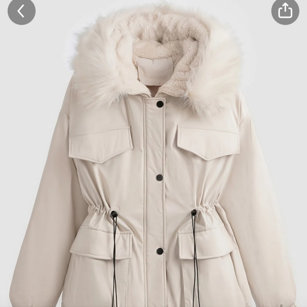 Women's Fleece Drawstring Coat